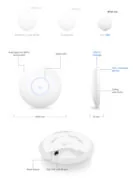 UBIQUITI Access Point UniFi U6+, WiFi 6, 3000Mbps, Dual band, PoE 4