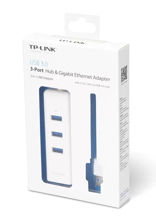 TP-LINK USB Hub UE330 με θύρα δικτύου, 3 θυρών, USB σύνδεση, λευκό 4 TP-LINK USB Hub UE330 με θύρα δικτύου, 3 θυρών, USB σύνδεση, λευκό - Image 2