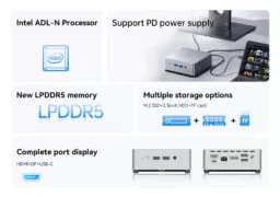 MINISFORUM mini PC UN100L, Intel CPU N100, 16/512GB SSD, Windows 11 Pro 4