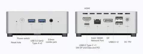 MINISFORUM mini PC UN100L, Intel CPU N100, 16/512GB SSD, Windows 11 Pro 9