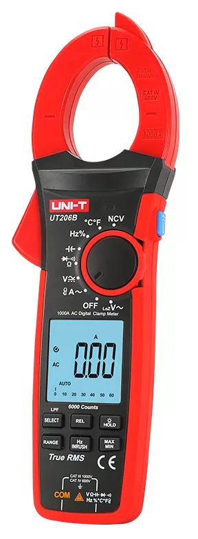 UNI-T πολύμετρο & αμπεροτσιμπίδα UT206B, 1000A AC, NCV, True RMS 4 UNI-T πολύμετρο & αμπεροτσιμπίδα UT206B, 1000A AC, NCV, True RMS - Image 2
