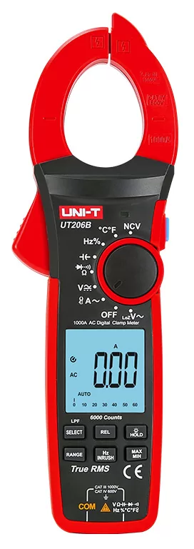 UNI-T πολύμετρο & αμπεροτσιμπίδα UT206B, 1000A AC, NCV, True RMS 3 UNI-T πολύμετρο & αμπεροτσιμπίδα UT206B, 1000A AC, NCV, True RMS