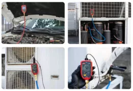 UNI-T ασύρματο μανόμετρο πίεσης ψυκτικών UT336P KIT με δαγκάνα θερμοκρασίας 2
