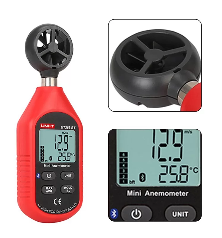 UNI-T ψηφιακό ανεμόμετρο UT363BT, 0-30m/s, Bluetooth 5 UNI-T ψηφιακό ανεμόμετρο UT363BT, 0-30m/s, Bluetooth - Image 3