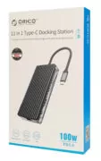 ORICO docking station WB-11P, 11 θυρών, USB-C σύνδεση, 100W PD, 4K, γκρι 4