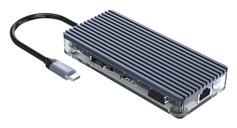 ORICO docking station WB-11P, 11 θυρών, USB-C σύνδεση, 100W PD, 4K, γκρι 7 ORICO docking station WB-11P, 11 θυρών, USB-C σύνδεση, 100W PD, 4K, γκρι - Image 5