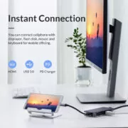 ORICO docking station WB-11P, 11 θυρών, USB-C σύνδεση, 100W PD, 4K, γκρι 11