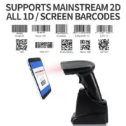 GTCODESTAR barcode scanner X-1901B με βάση, 1D & 2D, ενσύρματο & ασύρματο, Bluetooth, 2000mAh, μαύρο 4