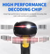 GTCODESTAR barcode scanner X-760H, 1D & 2D, ενσύρματο, μαύρο 3