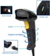 GTCODESTAR barcode scanner X-760H, 1D & 2D, ενσύρματο, μαύρο 5