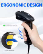 GTCODESTAR barcode scanner X-760H, 1D & 2D, ενσύρματο, μαύρο 6
