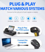 GTCODESTAR barcode scanner X-760H, 1D & 2D, ενσύρματο, μαύρο 7