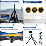 FOTOPRO τρίποδο φωτογράφισης X-go Gecko E2, πτυσσόμενο έως 146.1cm, έως 8kg, μαύρο 11
