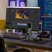 CMTECK επιτραπέζιο μικρόφωνο XM600, omnidirectional/καρδιοειδές, USB, RGB LED, μαύρο 2