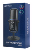 CMTECK επιτραπέζιο μικρόφωνο XM600, omnidirectional/καρδιοειδές, USB, RGB LED, μαύρο 8