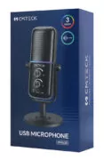 CMTECK επιτραπέζιο μικρόφωνο XM600, omnidirectional/καρδιοειδές, USB, RGB LED, μαύρο 8