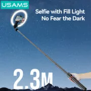 USAMS φωτιστικό δαχτυλίδι LED ZB323 με τρίποδο & βάση smartphone, μαύρο 5