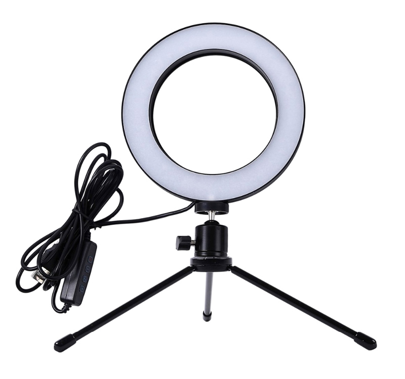 Φωτιστικό δαχτυλίδι LED ZD67B με μίνι τρίποδα, Φ 16cm, 12W 3 Φωτιστικό δαχτυλίδι LED ZD67B με μίνι τρίποδα, Φ 16cm, 12W