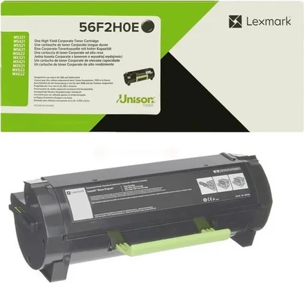 Lexmark 56F2H0E Γνήσιο Toner Laser Εκτυπωτή Μαύρο High Yield 15000 Σελίδων 56F2H0E