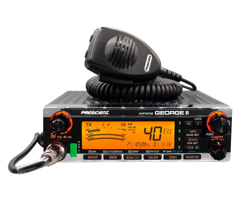 President George II – Πομποδέκτης CB 27MHz AM/FM/SSB 40 Καναλιών για Απαιτητικούς Χρήστες