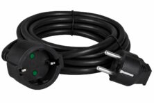 POWERTECH μπαλαντέζα ρεύματος PT-1561, 1x schuko, 16A, 3m, μαύρη