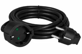 POWERTECH μπαλαντέζα ρεύματος PT-1562, 1x schuko, 16A, 5m, μαύρη 1