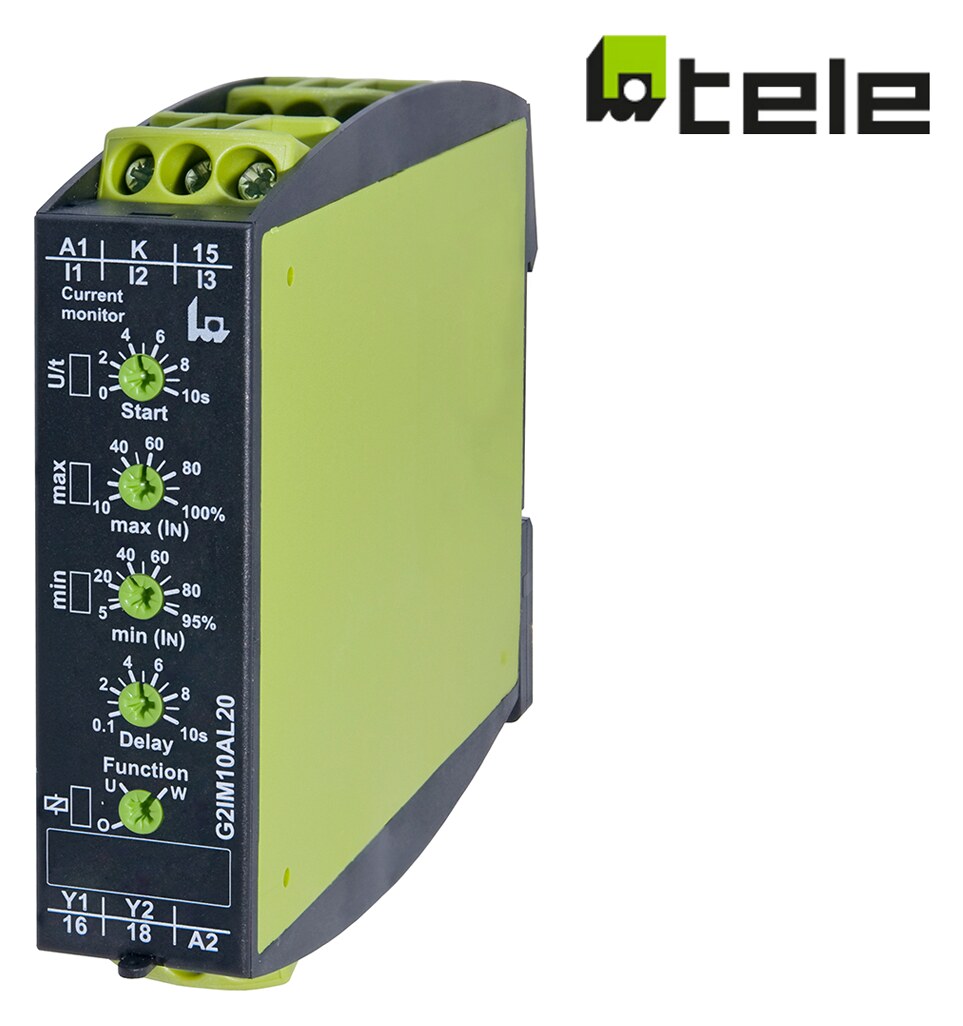 ΕΠΙΤΗΡΗΤΗΣ ΕΝΤΑΣΗΣ ΡΑΓΑΣ 100mA/1A/10A 2C/O 24-240VAC/DC G2IM10AL20 TELE HAASE