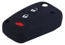 Θήκη κλειδιού για αυτοκίνητα Fiat 1006-01, εύκαμπτη, μαύρη