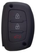 Θήκη κλειδιού για αυτοκίνητα Hyundai 1007-02, εύκαμπτη, μαύρη