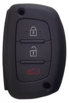 Θήκη κλειδιού για αυτοκίνητα Hyundai 1007-02, εύκαμπτη, μαύρη
