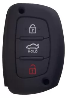 Θήκη κλειδιού για αυτοκίνητα Hyundai 1007-05, εύκαμπτη, μαύρη
