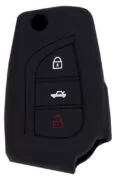 Θήκη κλειδιού για αυτοκίνητα Toyota 1015-01, εύκαμπτη, μαύρη 1