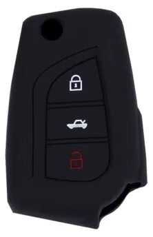 Θήκη κλειδιού για αυτοκίνητα Toyota 1015-01, εύκαμπτη, μαύρη