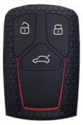 Θήκη κλειδιού για αυτοκίνητα Audi 2008-02, εύκαμπτη, μαύρη 1 Θήκη κλειδιού για αυτοκίνητα Audi 2008-02, εύκαμπτη, μαύρη