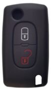 Θήκη κλειδιού για αυτοκίνητα Peugeot 2009-02, εύκαμπτη, μαύρη 1 Θήκη κλειδιού για αυτοκίνητα Peugeot 2009-02, εύκαμπτη, μαύρη