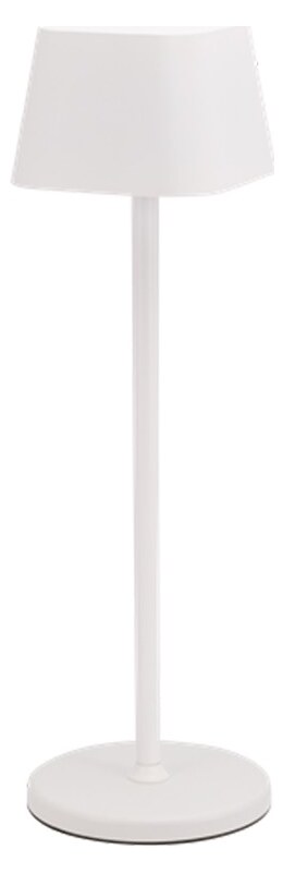 LP-GE-WT Λευκό Επαναφορτιζόμενο Φωτιστικό LED 38cm Αδιάβροχο Ip54 Θερμό Λευκό