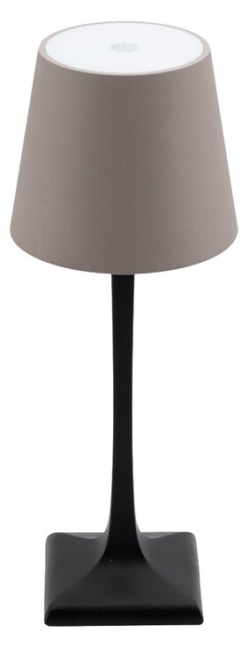 LP-MI-BL-TP Επιτραπέζιο Φωτιστικό LED, Ύψος 28cm, Επαναφορτιζόμενο, Μαύρο/γκρι, Milano, Securit