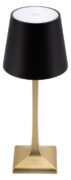 LP-RO-GD-BL Επιτραπέζιο Φωτιστικό LED, Ύψος 28cm, Επαναφορτιζόμενο, Χρυσό/ Μαύρο, Rome, Securit
