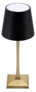 LP-RO-GD-BL Επιτραπέζιο Φωτιστικό LED, Ύψος 28cm, Επαναφορτιζόμενο, Χρυσό/ Μαύρο, Rome, Securit