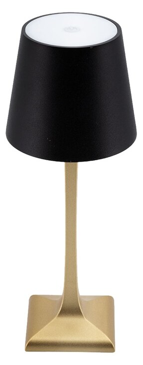 LP-RO-GD-BL Επιτραπέζιο Φωτιστικό LED, Ύψος 28cm, Επαναφορτιζόμενο, Χρυσό/ Μαύρο, Rome, Securit