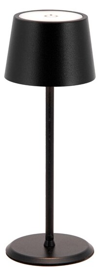 LP-MC-BL Μαύρο Micro Επιτραπέζιο Φωτιστικό LED 22cm Επαναφορτιζόμενο Αδιάβροχο Ip54 Θερμό 2700K
