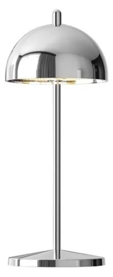 F1008S-200D-CC/CHR Ασημί Επιτραπέζιο Φωτιστικό LED 2.2W 19.8cm Επαναφορτιζόμενο
