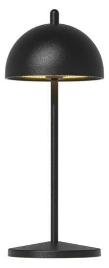 F1008S-200D-CC/BKM Επιτραπέζιο Φωτιστικό LED, Micro 19.8cm, Αλουμινίου, Επαναφορτιζόμενο, 2.2W, Μαύρο Ματ, Bells, Prego