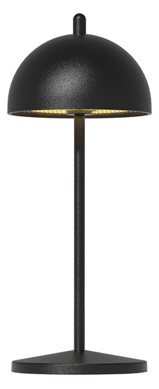 F1008S-200D-CC/BKM Επιτραπέζιο Φωτιστικό LED, Micro 19.8cm, Αλουμινίου, Επαναφορτιζόμενο, 2.2W, Μαύρο Ματ, Bells, Prego