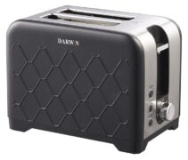Darwin DRW-141 Μαύρη Φρυγανιέρα 2 Θέσεων 930W για Αναθέρμανση και Απόψυξη