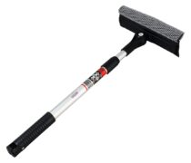 HEYNER καθαριστής τζαμιών 407300, τηλεσκοπικός έως 80cm, ασημί/μαύρος