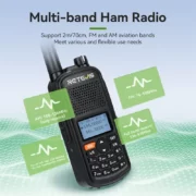 Retevis A61 pompodektis VHF UHF AM FM air band GPS IP67