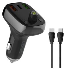 LDNIO FM transmitter & φορτιστής C704Q, USB-C/2x USB, 36W, Bluetooth, μαύρο