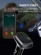 LDNIO FM transmitter & φορτιστής C704Q, USB-C/2x USB, 36W, Bluetooth, μαύρο 7