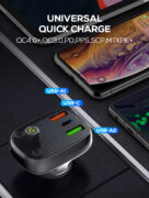 LDNIO FM transmitter & φορτιστής C704Q, USB-C/2x USB, 36W, Bluetooth, μαύρο 21 LDNIO FM transmitter & φορτιστής C704Q, USB-C/2x USB, 36W, Bluetooth, μαύρο 8